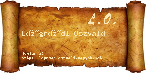 Légrádi Oszvald névjegykártya
